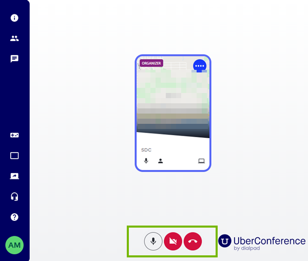 UberConference button locations