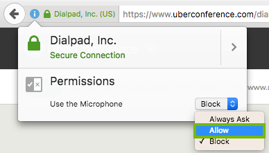 Allowing the microphone