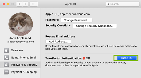 Turning on two factor