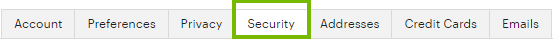 Security tab