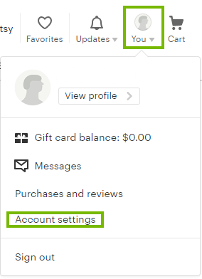 Account settings