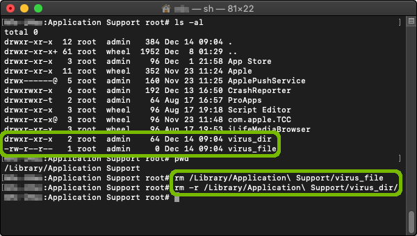 deleting files and directories