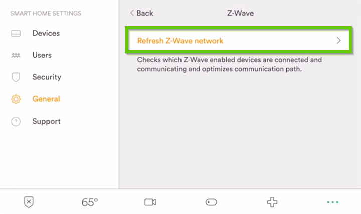 refresh z-wave network