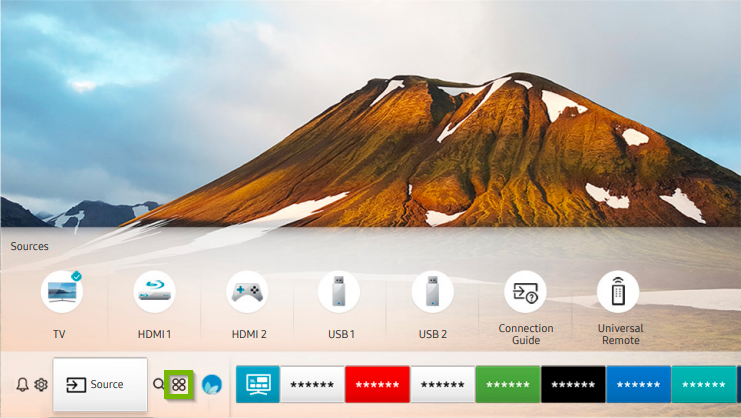 Samsung smart hub screenshot