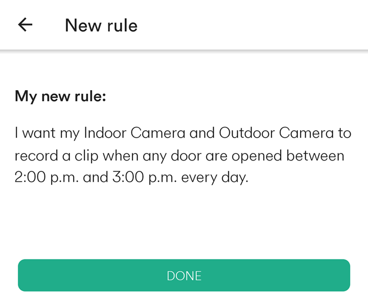 my new rule summary