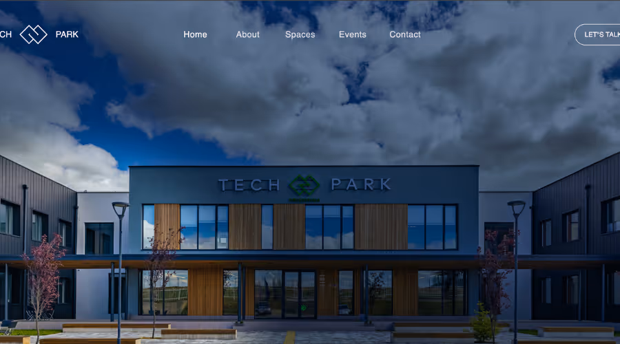 Techpark Prishtina website — Webflow development and CMS project