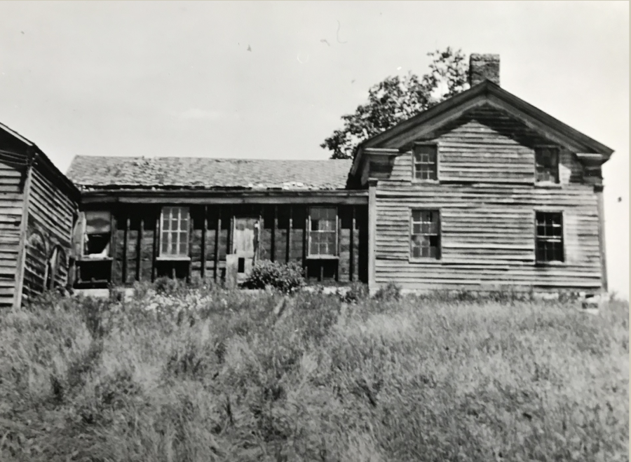 A historic photo of an old building at Kilts Farm.