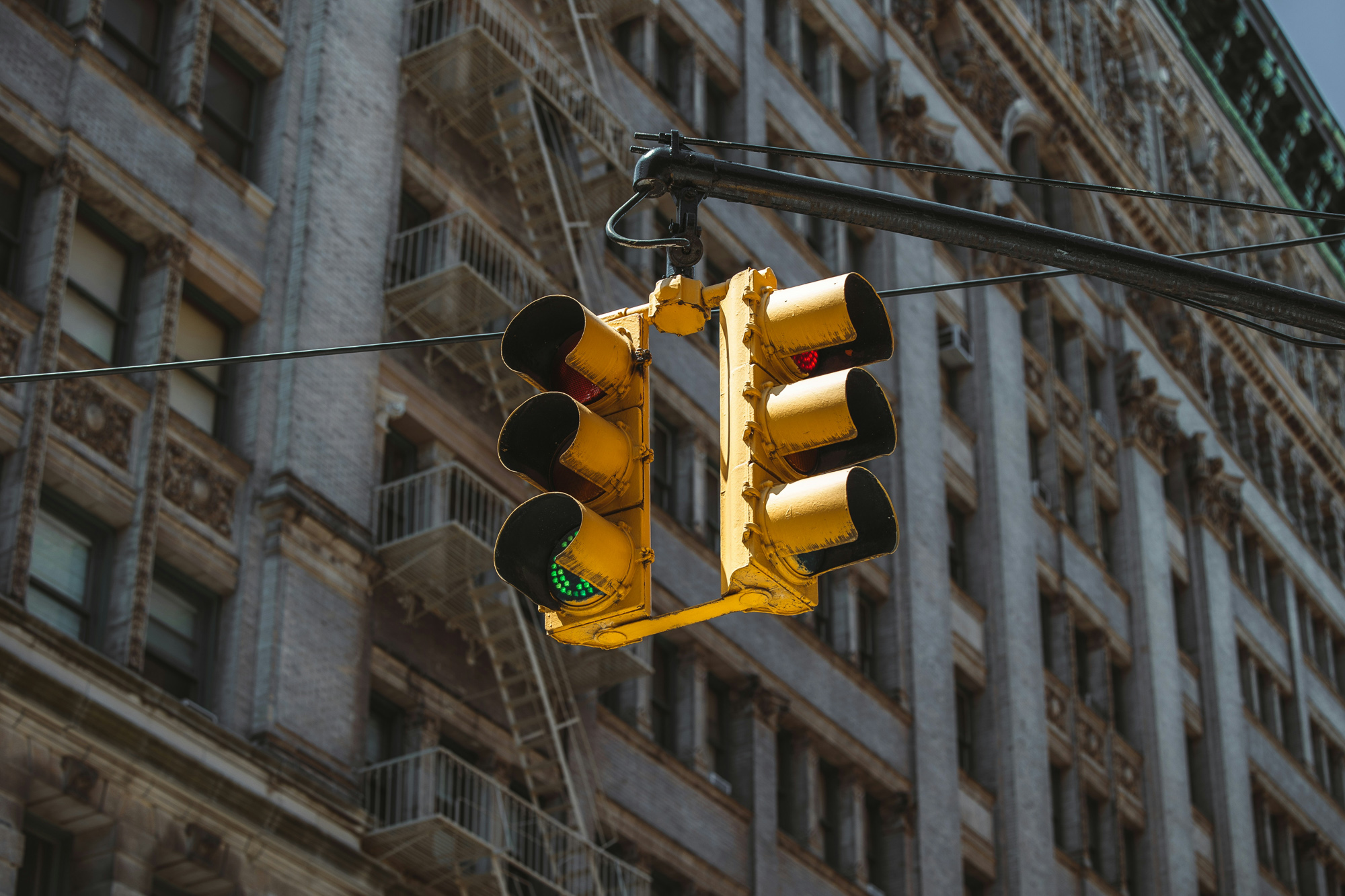 Traffic light in Manhattan