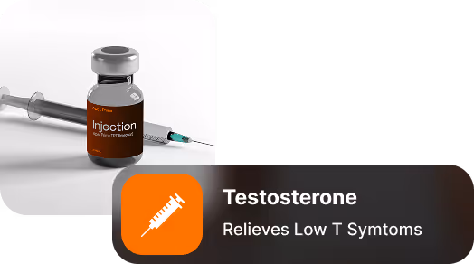 Testosterone with injection
