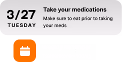 Reminder graphics with date and description