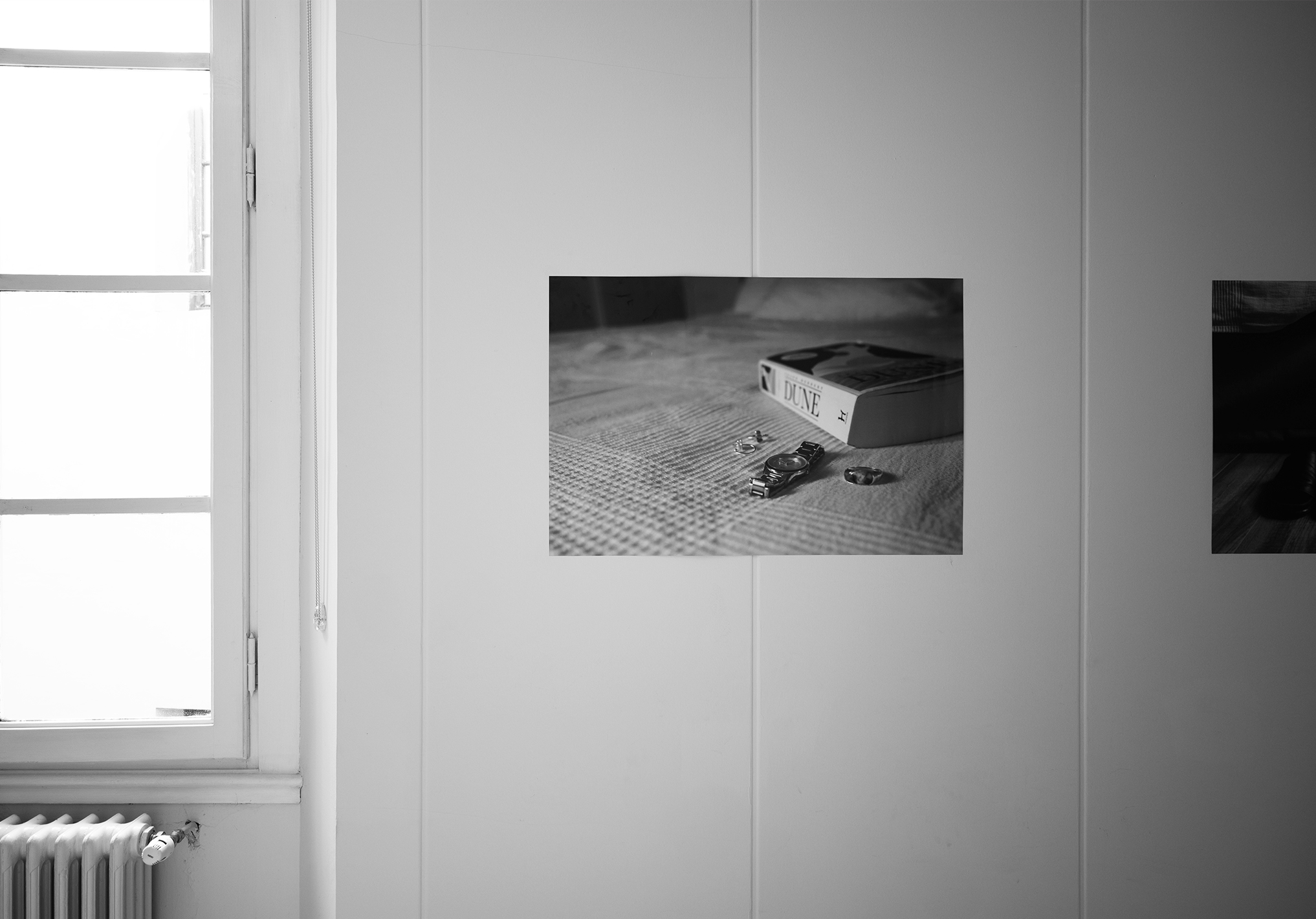 Photograph of book on wall