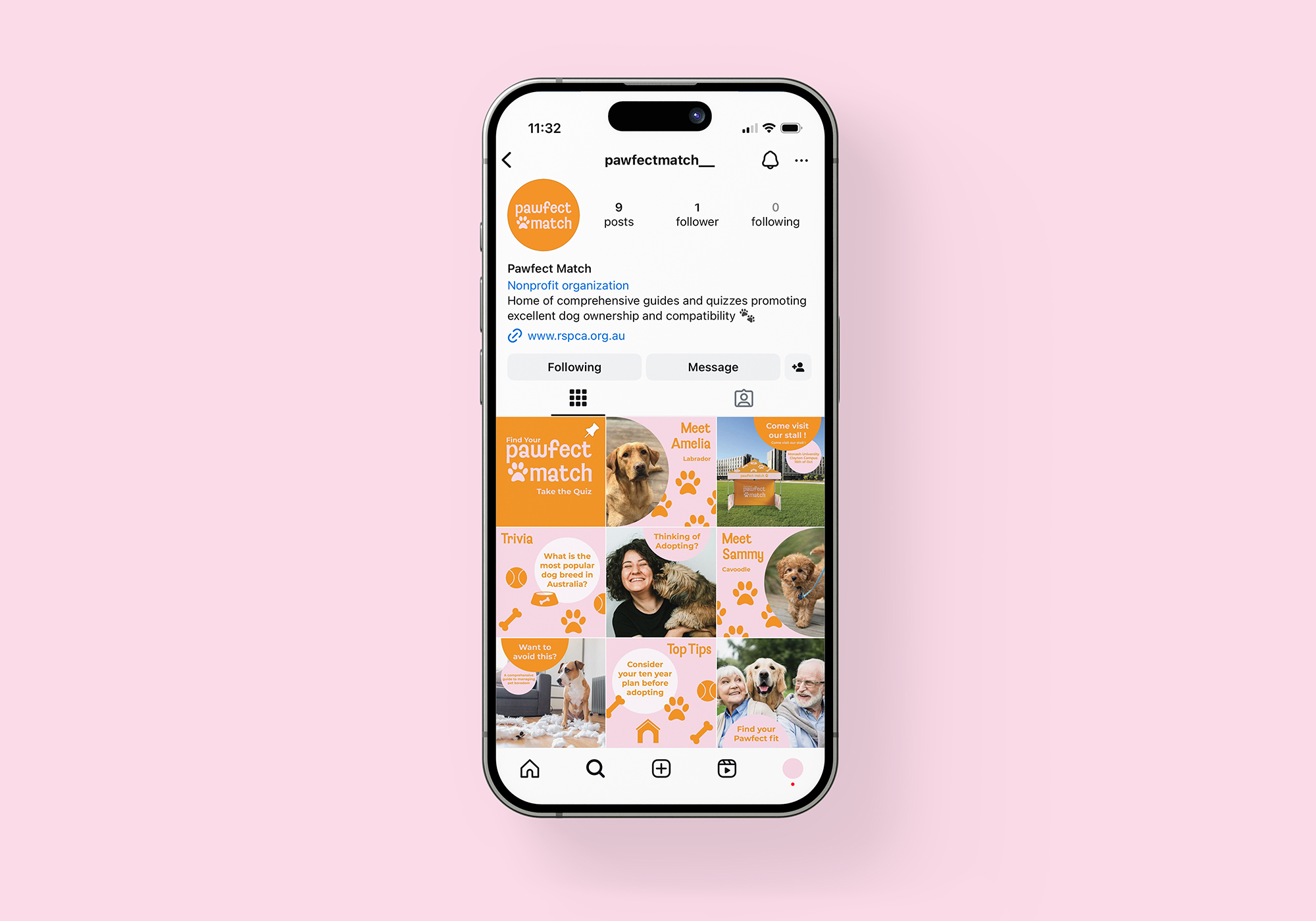 Pawfect Match Social media page 