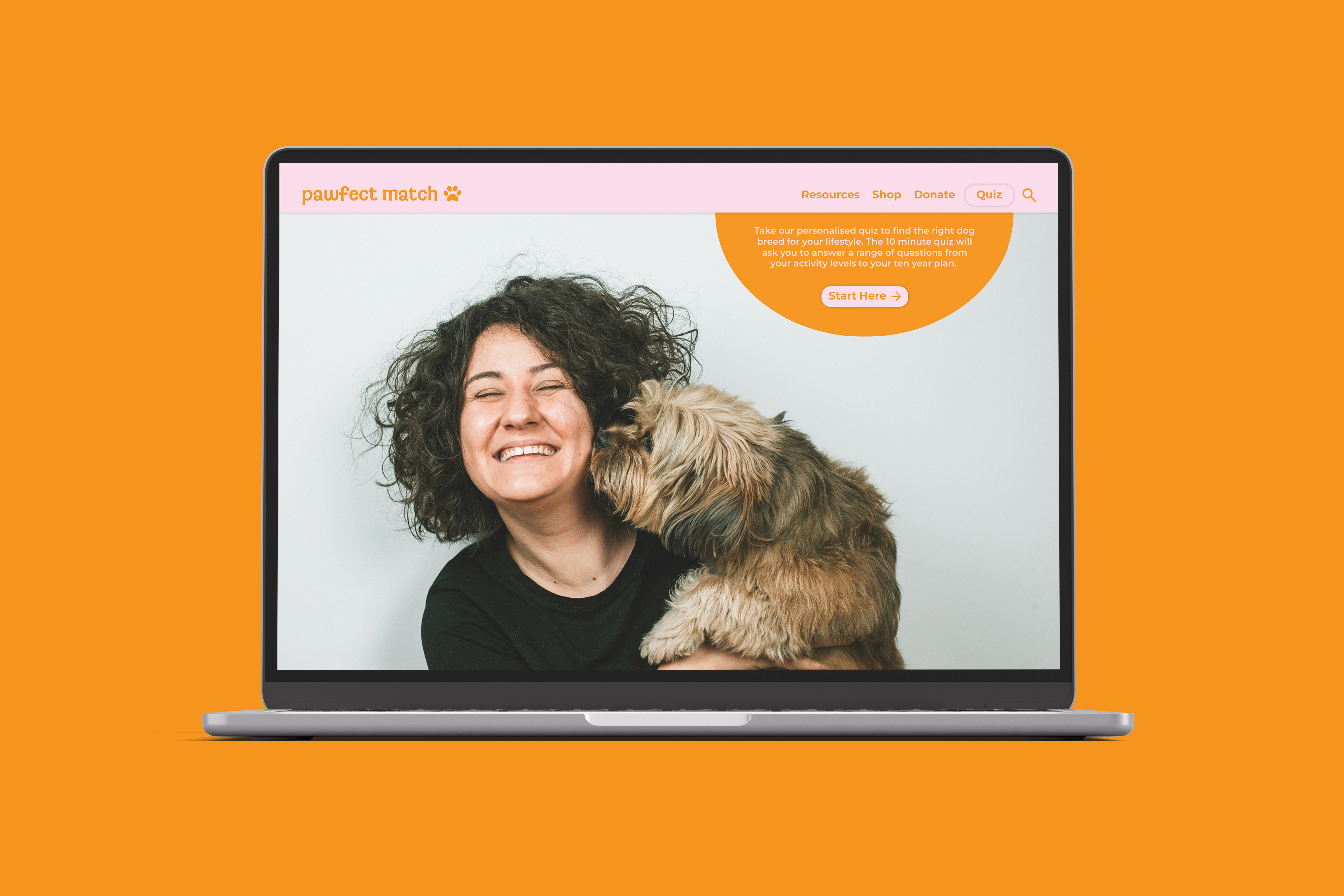 Website Design start quiz page 