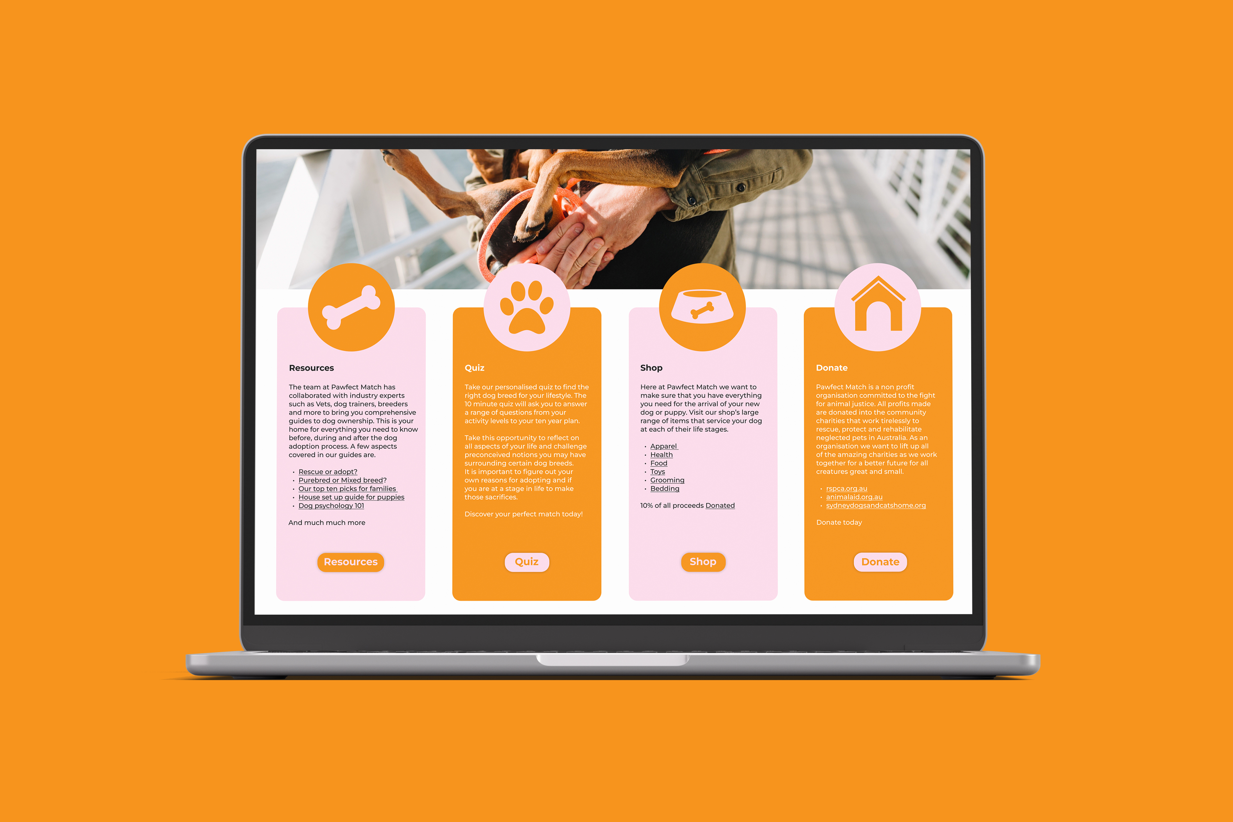 Website Design home page content 