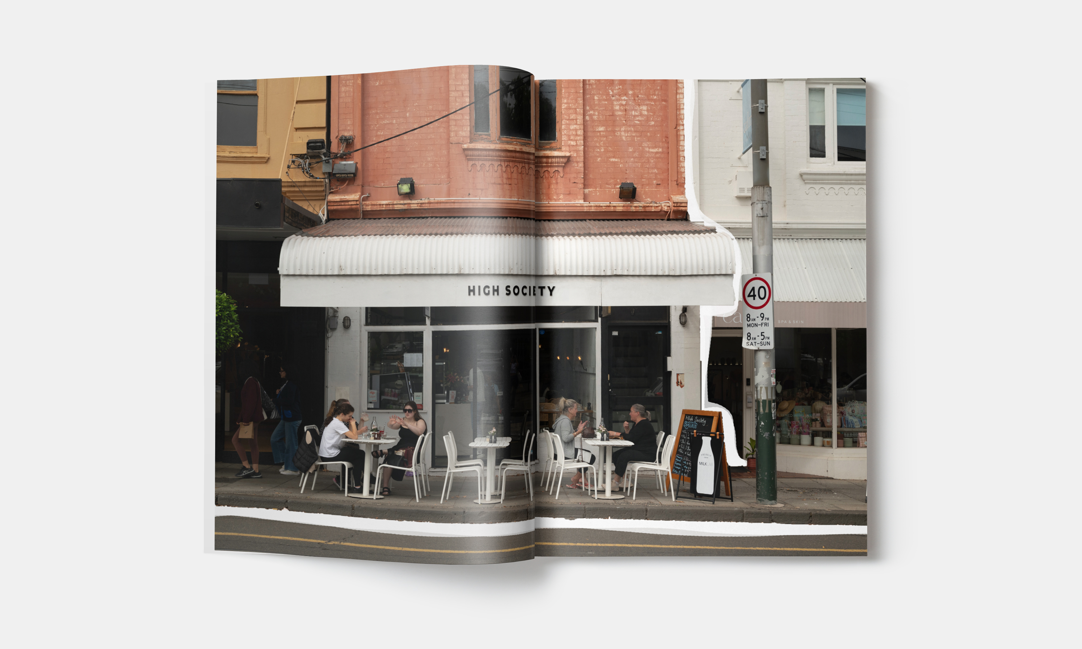 GIF of Idyllic Armadale Publication: street and front of cafe 