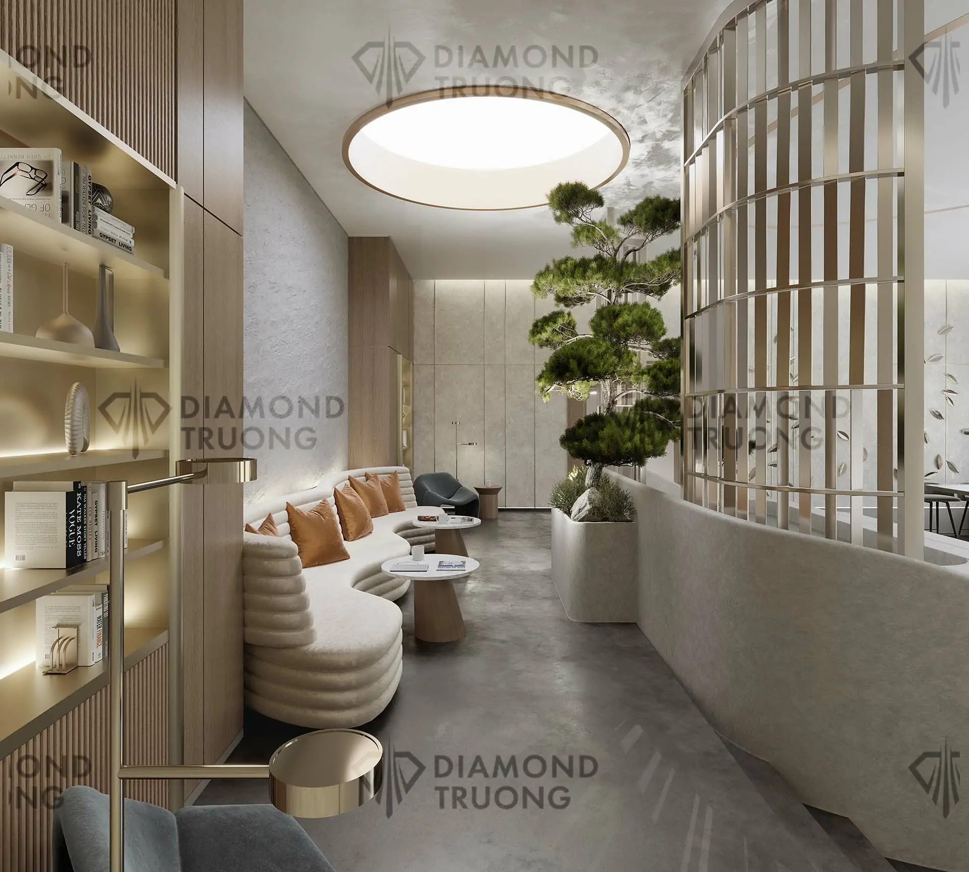 The Crestmark Library lounge