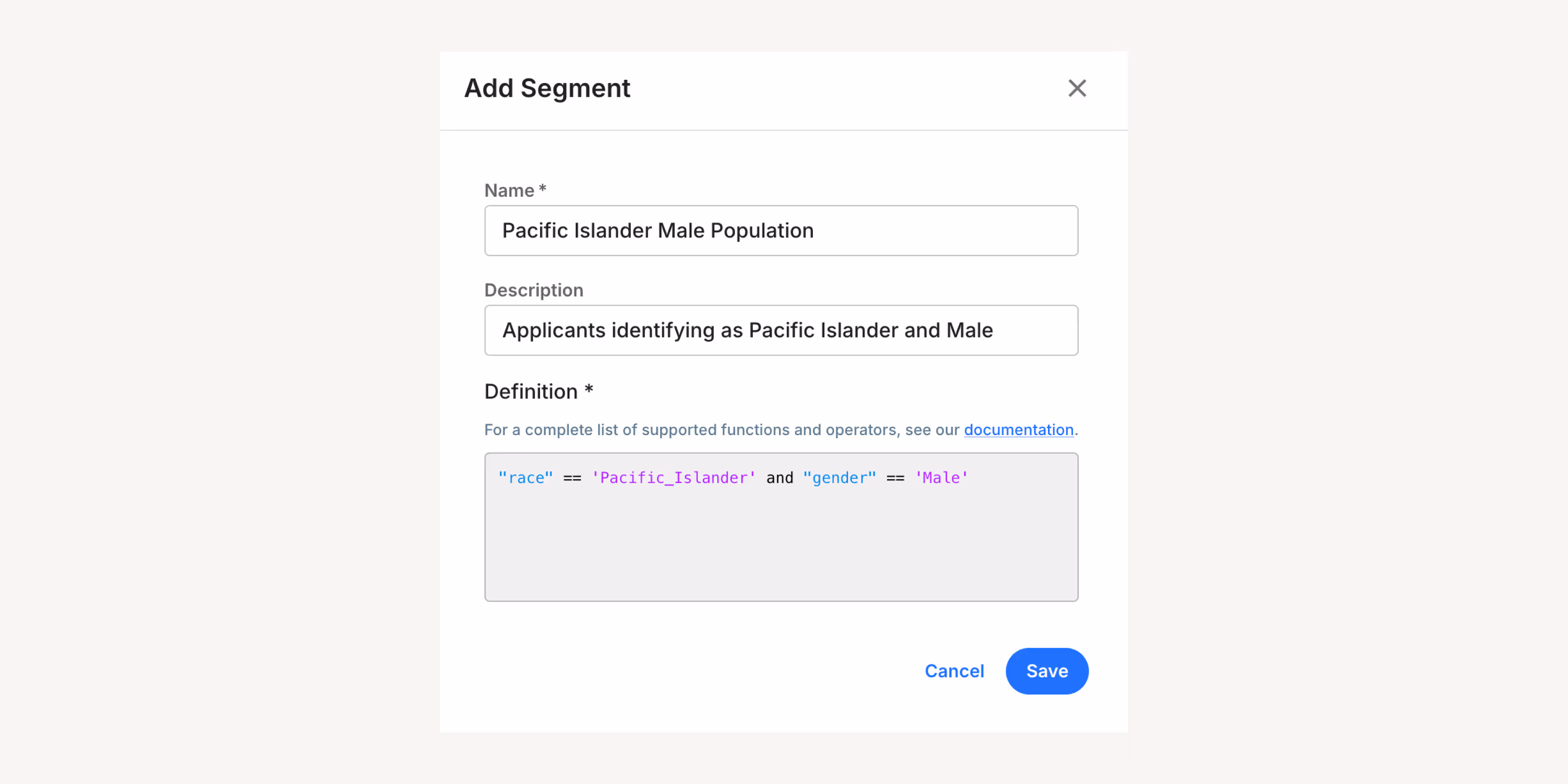 Create a new user segment that can be tracked