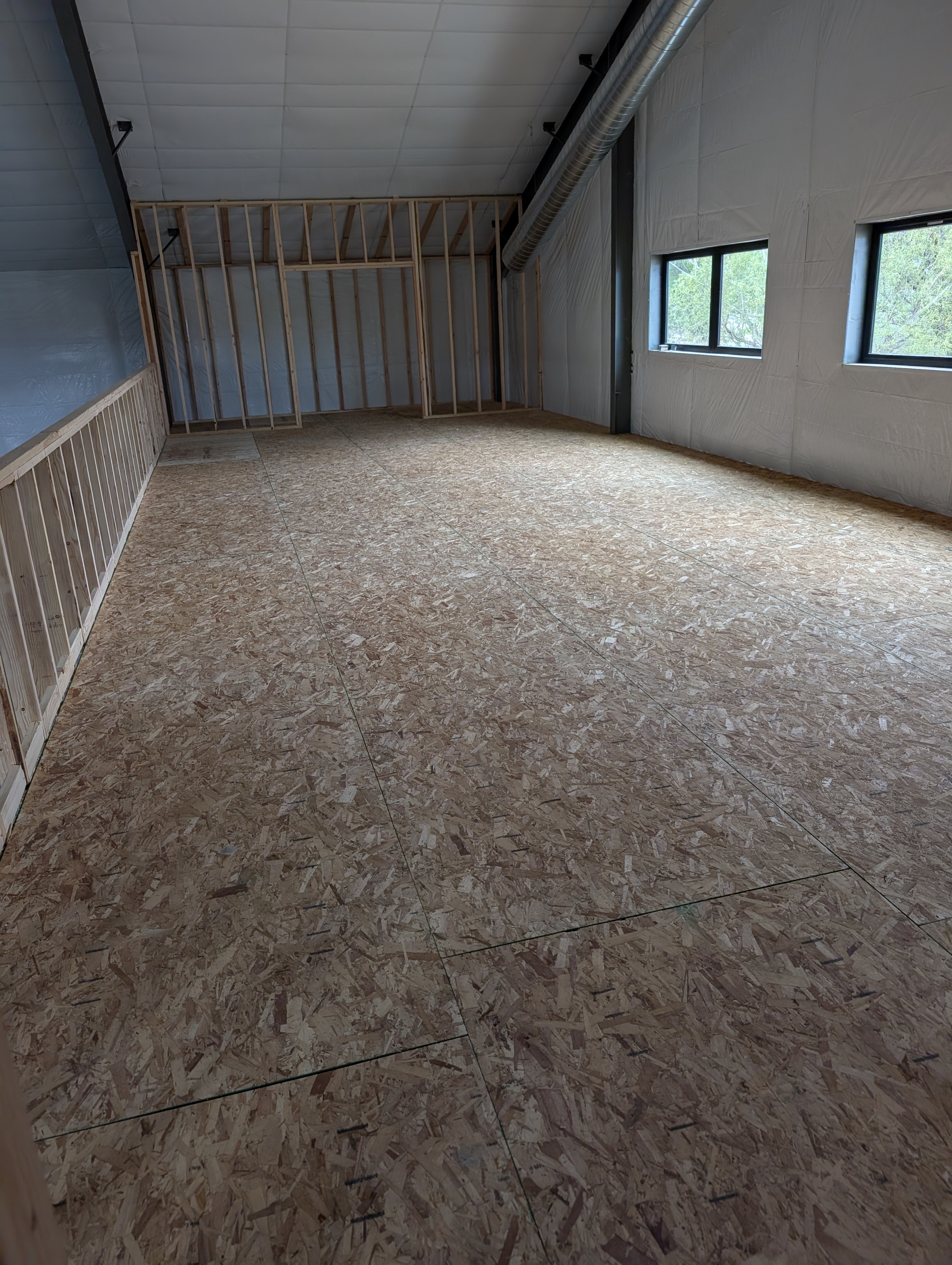 Upstairs studio space progress in the new Elemental 5 facility