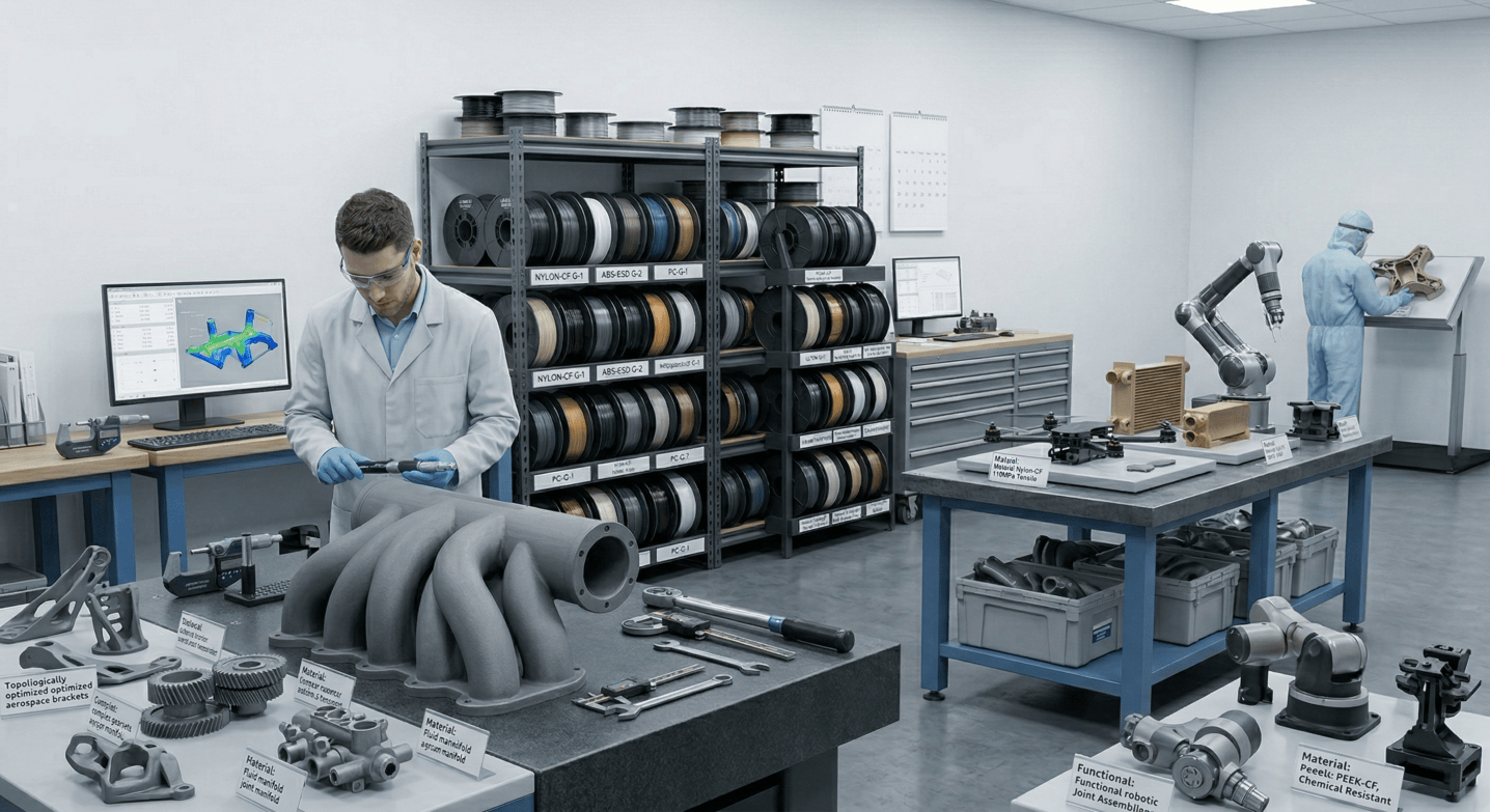3D printer producing large scale manufacturing components at HexCode