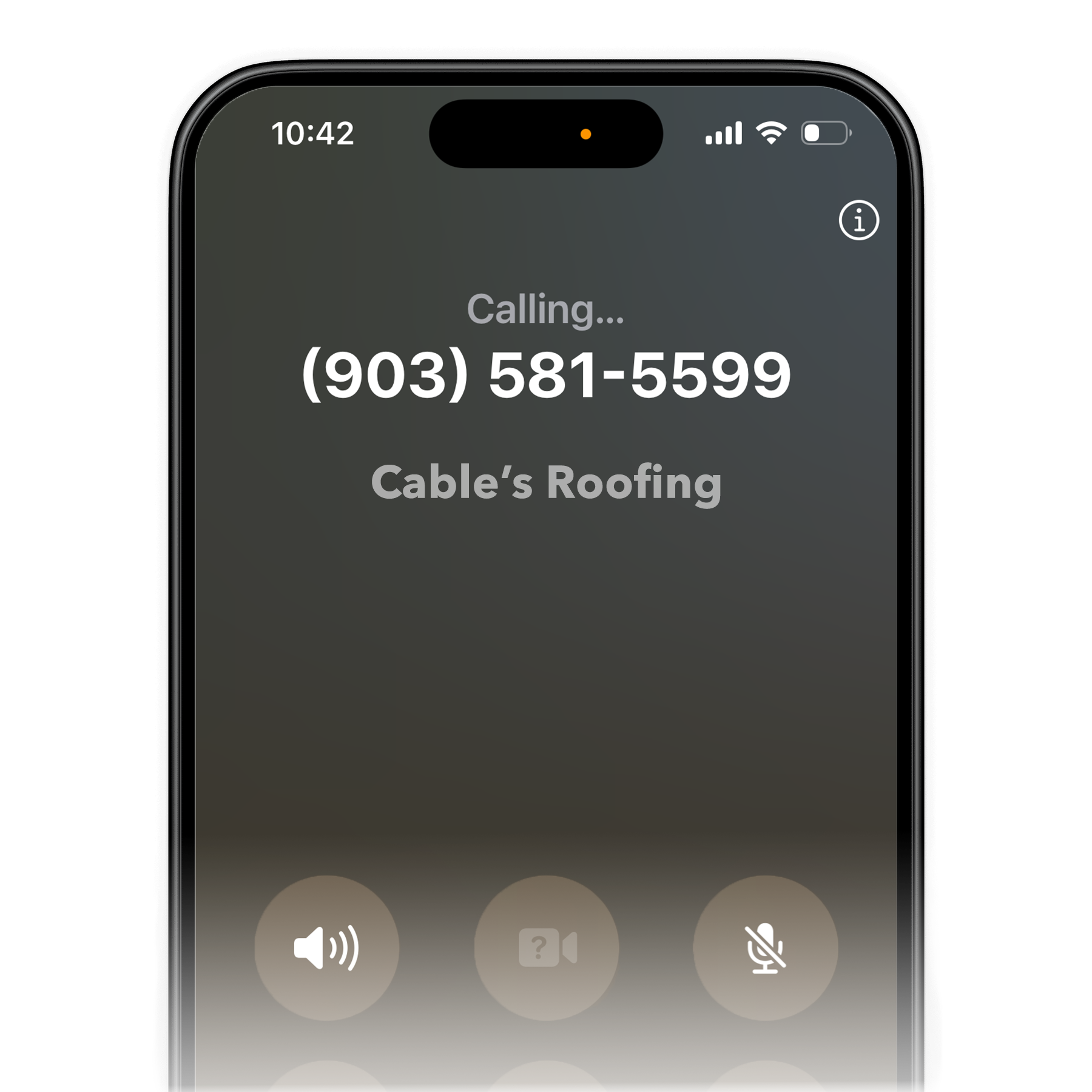 Image of phone calling Cable's Roofing