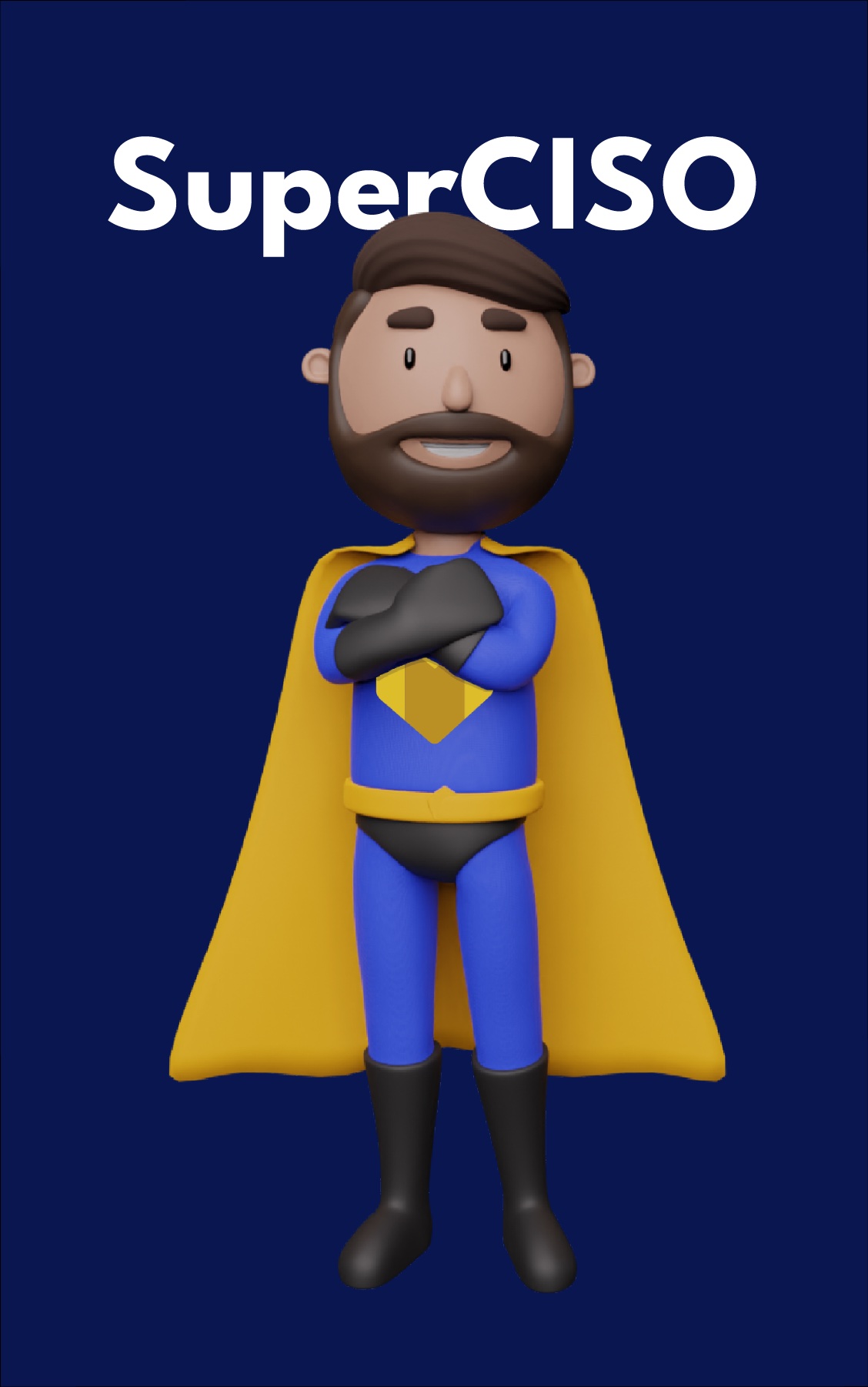 SuperCISO brand identity cover image featuring custom superhero mascot design created by Studio Wisdom branding studio