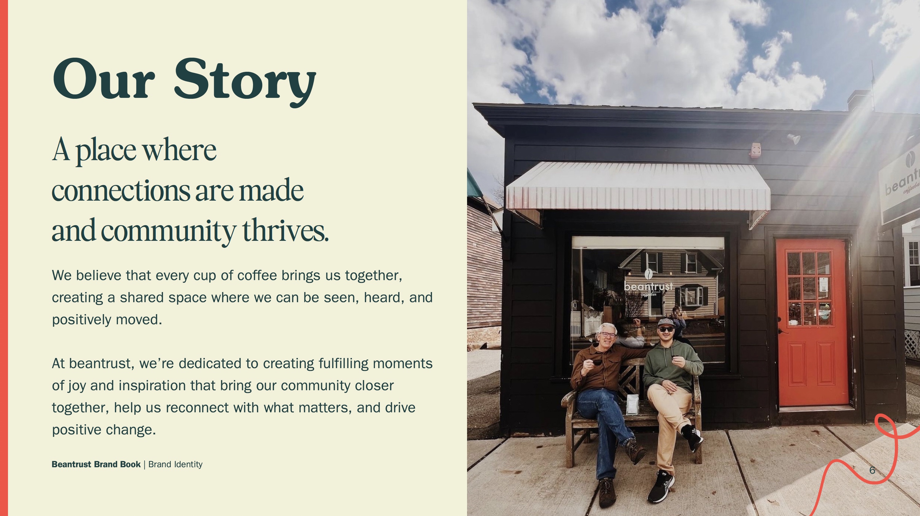 Beantrust Coffeebar brand story celebrating connection and community through thoughtful coffee experiences branding by Studio Wisdom