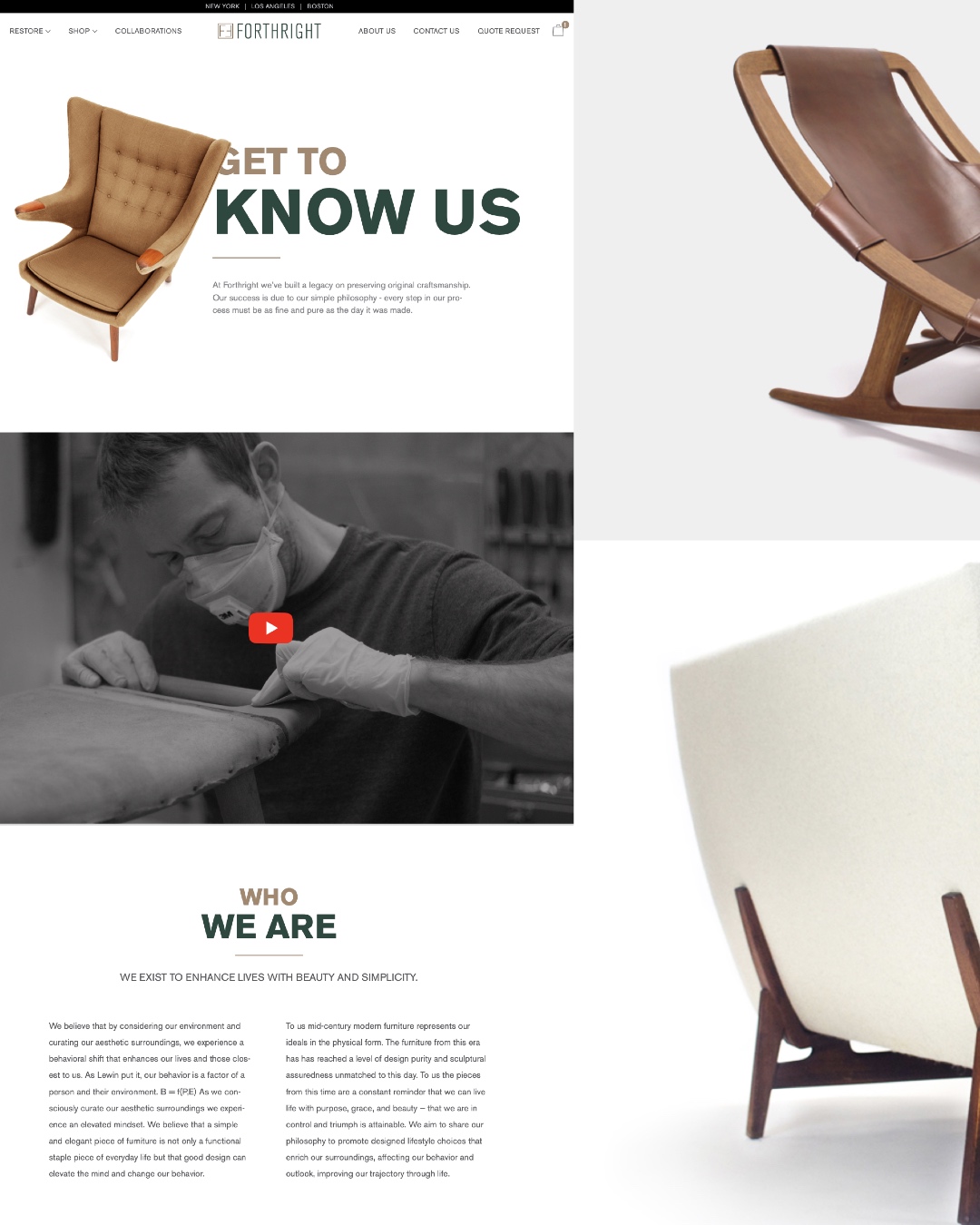 Forthright website design created by Studio Wisdom