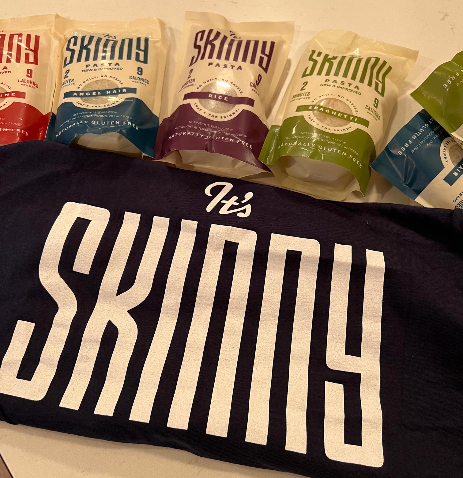 It'sSkinny merchandise sent to Studio Wisdom as part of our brand identity development project