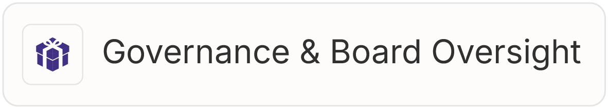 Governance & Board Oversight