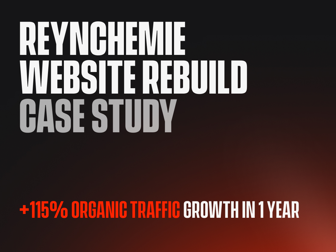 Reynchemie Website Rebuild Case Study | +115% Organic Traffic Growth