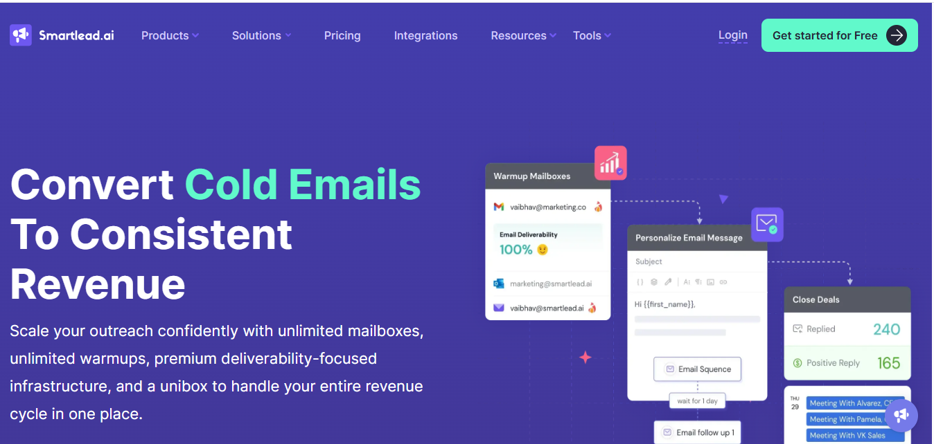 Smartlead home page