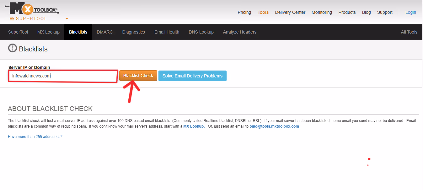 Suomispam domian lookup