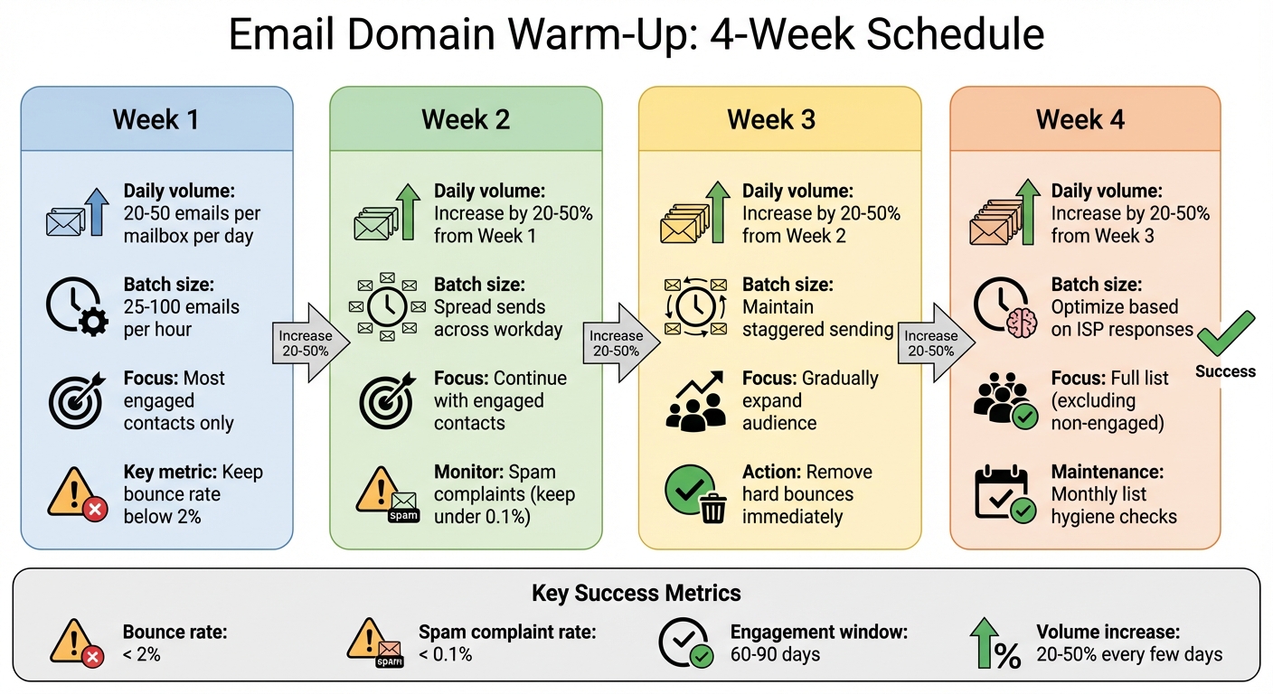 Email Throttling Best Practices: 4-Week Domain Warm-Up Schedule
