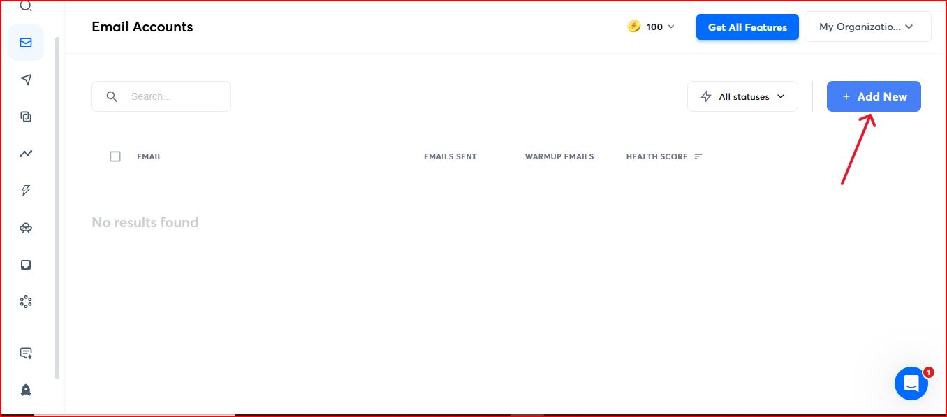 Setting up an account instantly