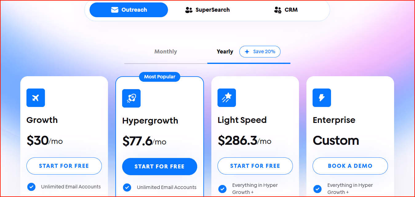 Instantly pricing