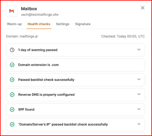 Warmforge health checks