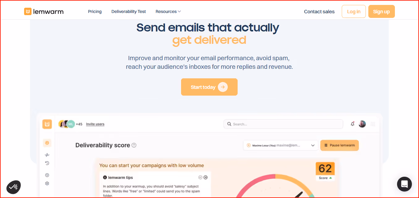 Lemwarm - Email warmup and deliverability platform