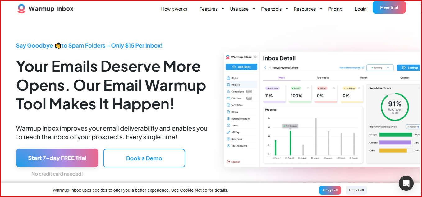 Warmup Inbox- best emailwarmup alternative with large network