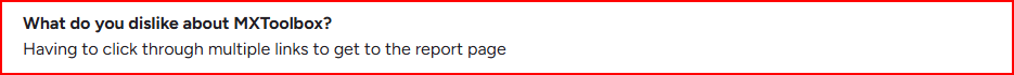 what people dislike about MXToolbox