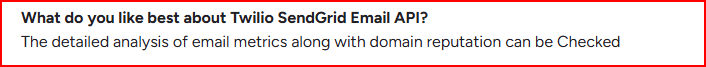 Sendgrid user complementing its deep email metrics