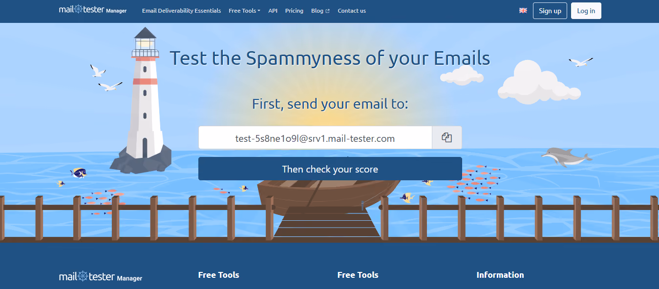 Mail-Tester Homepage