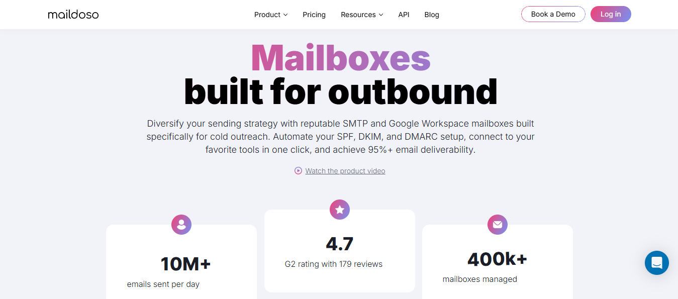 Maildoso Homepage