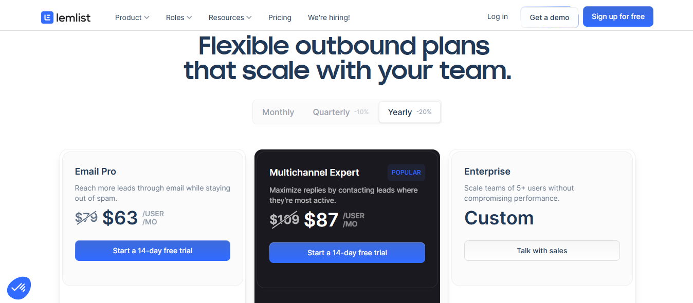 Lemlist Pricing