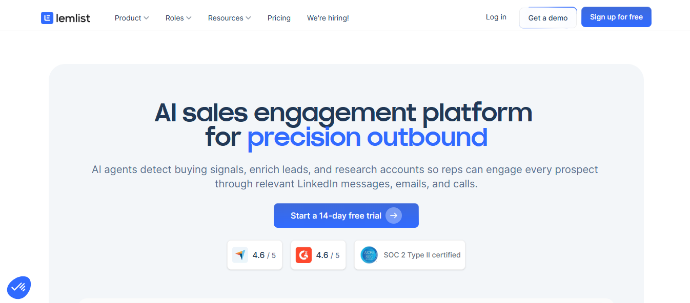 Lemlist Homepage