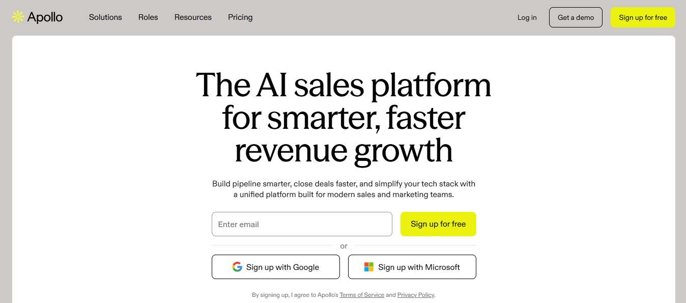 Apollo Homepage