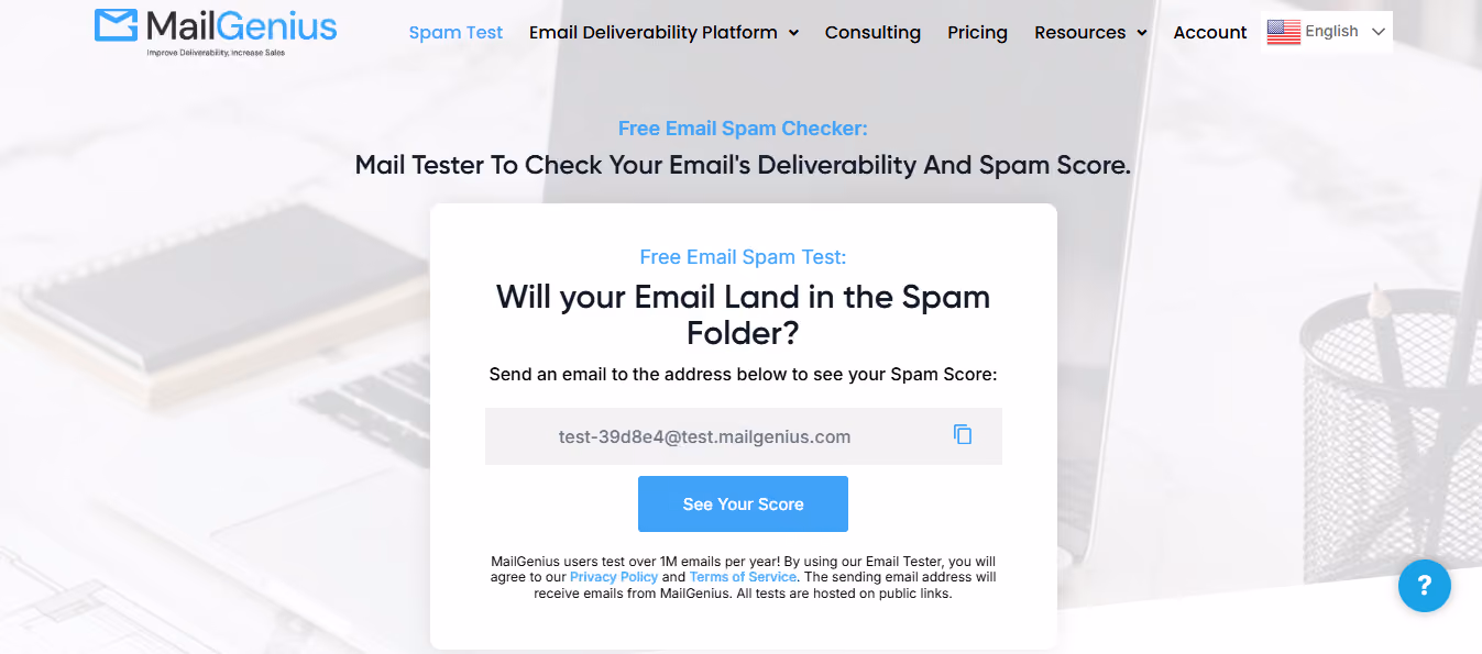 MailGenius Homepage