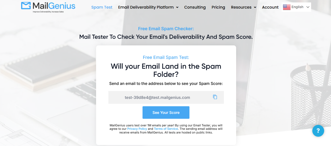MailGenius Homepage