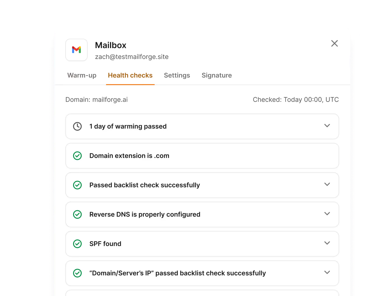 Health Check in Warmforge