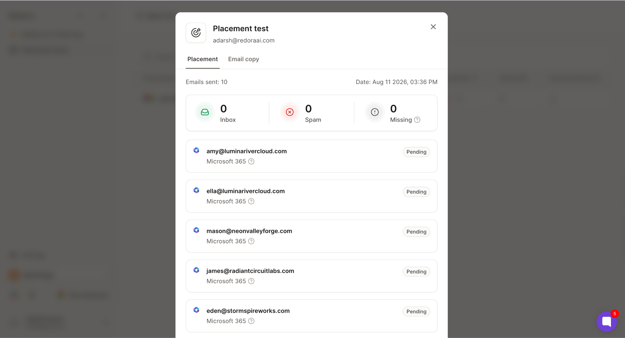 Running Placement Test in Outreach