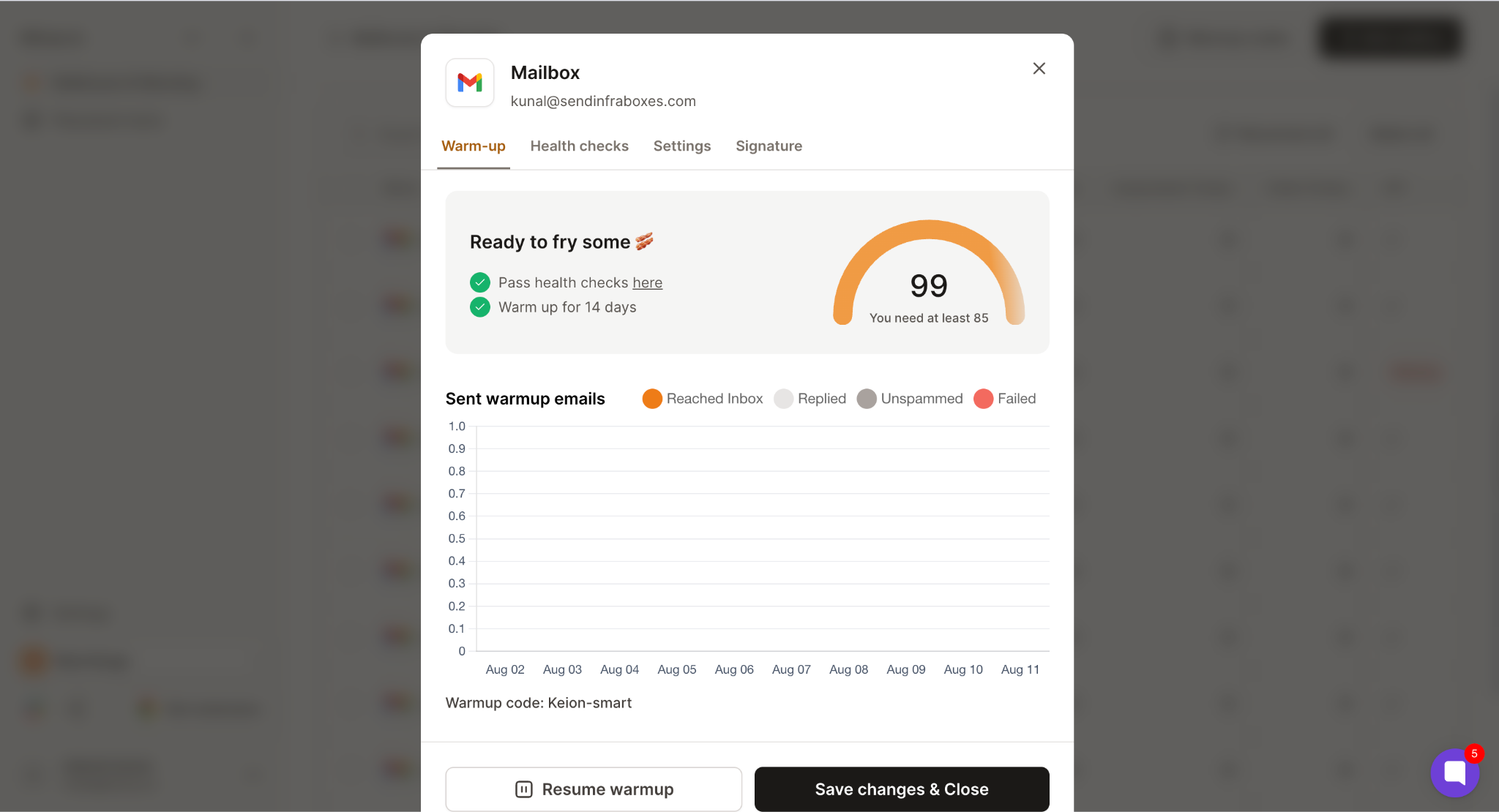 Running Mailbox Health Check in Warmforge